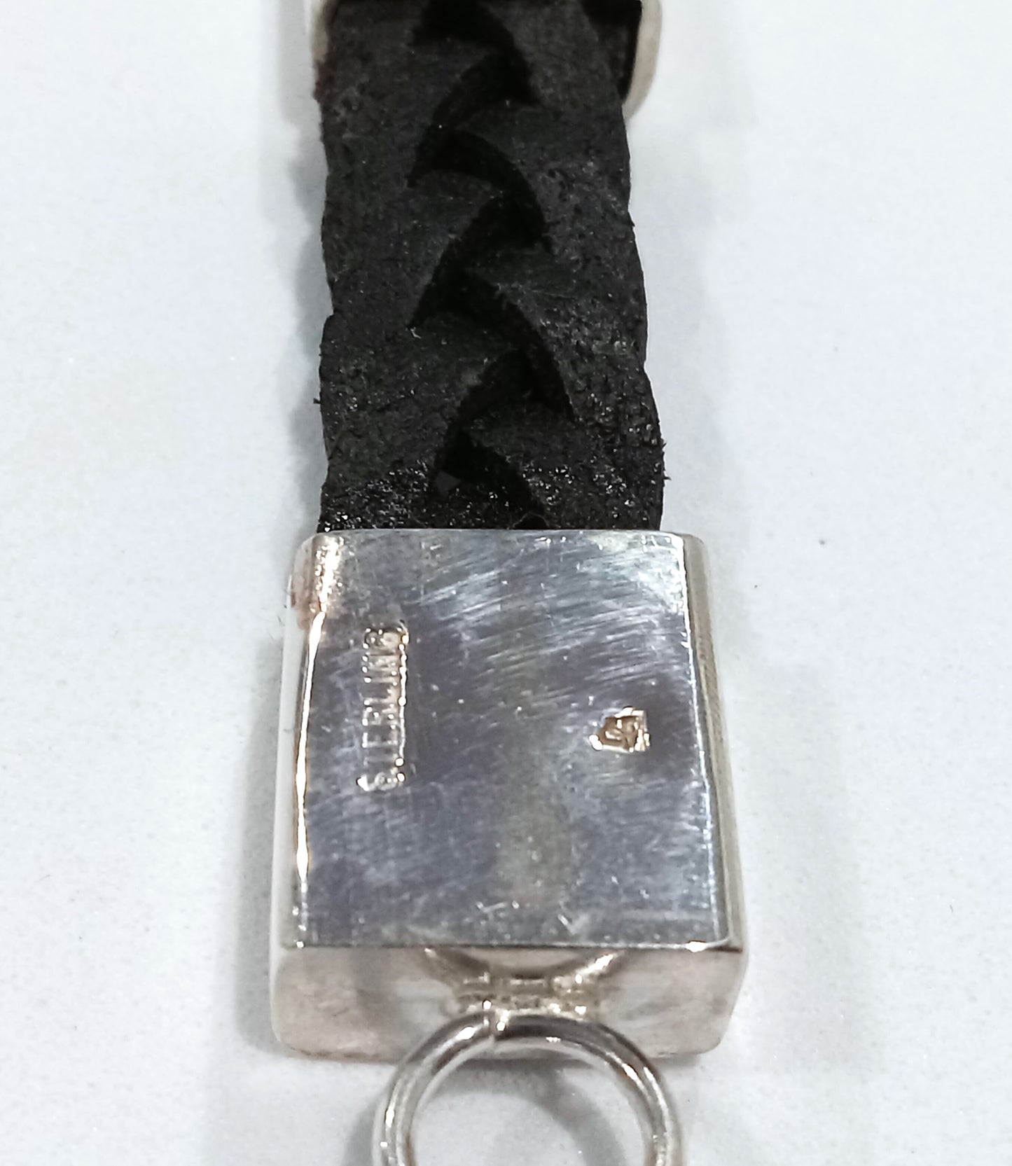Men Leather and Sterling Silver Bracelet
