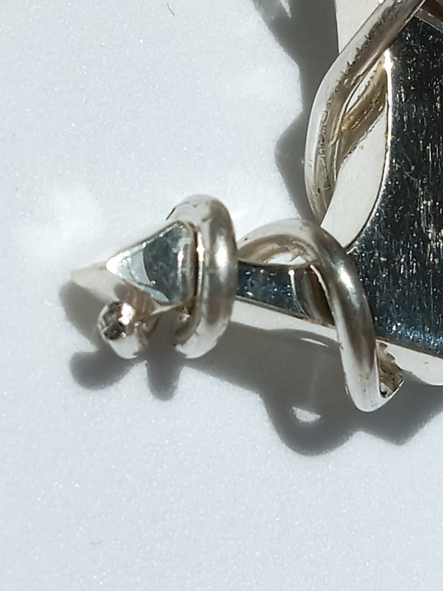 Sterling Silver Snake-Anchor Necklace