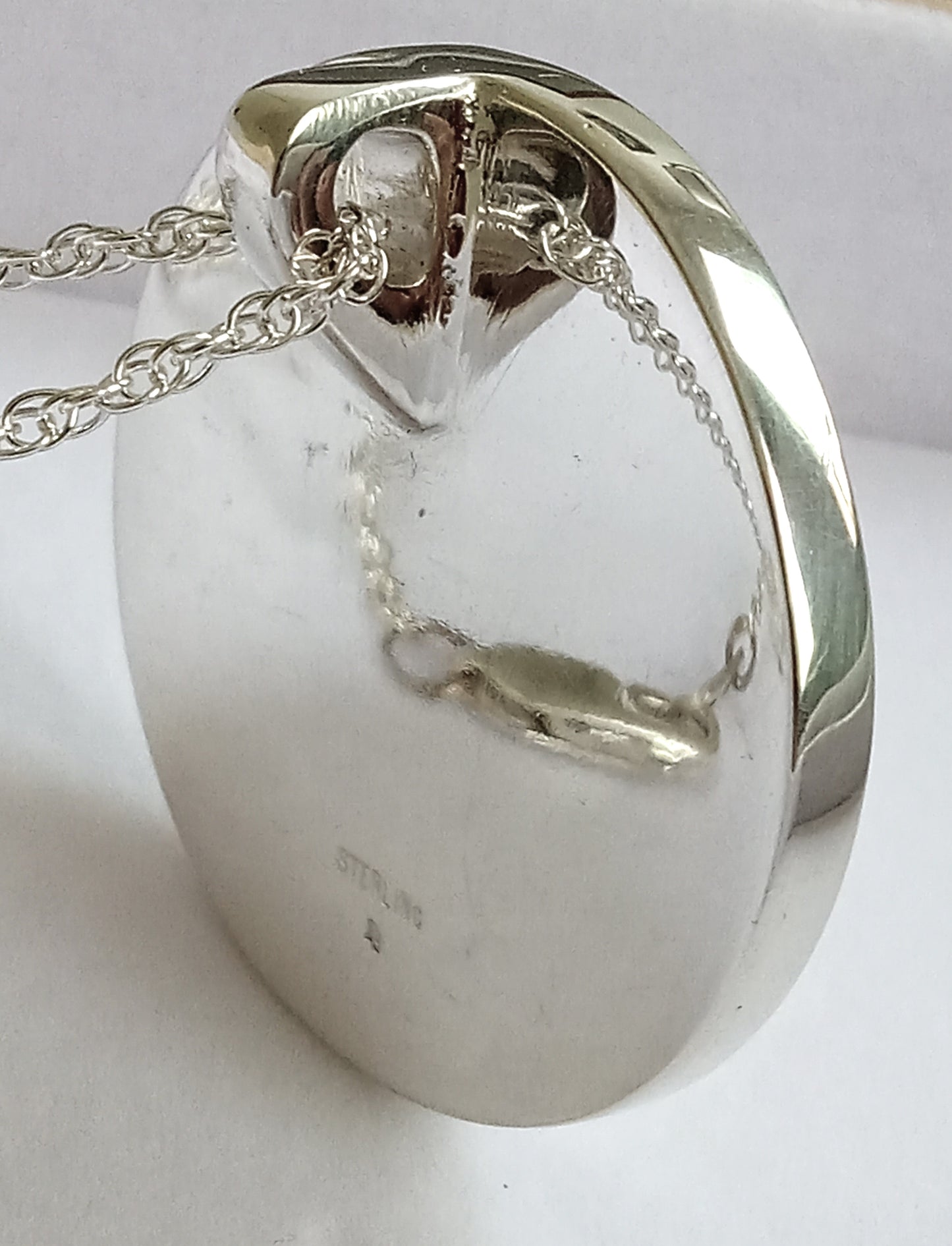 Sterline Silver Sand Cast Pendant and Black Spinel