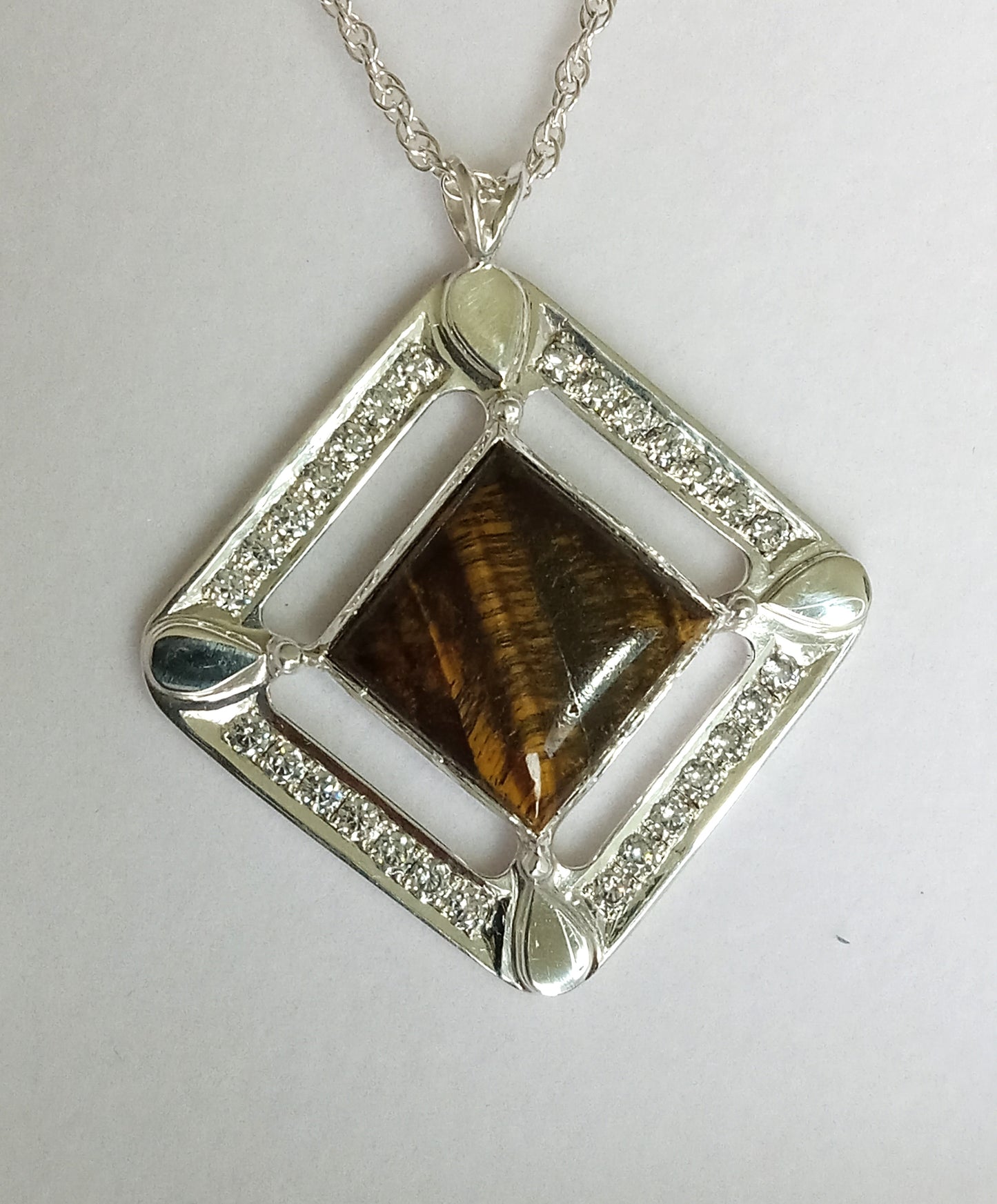 Sterling Silver Tiger Eye Pendant