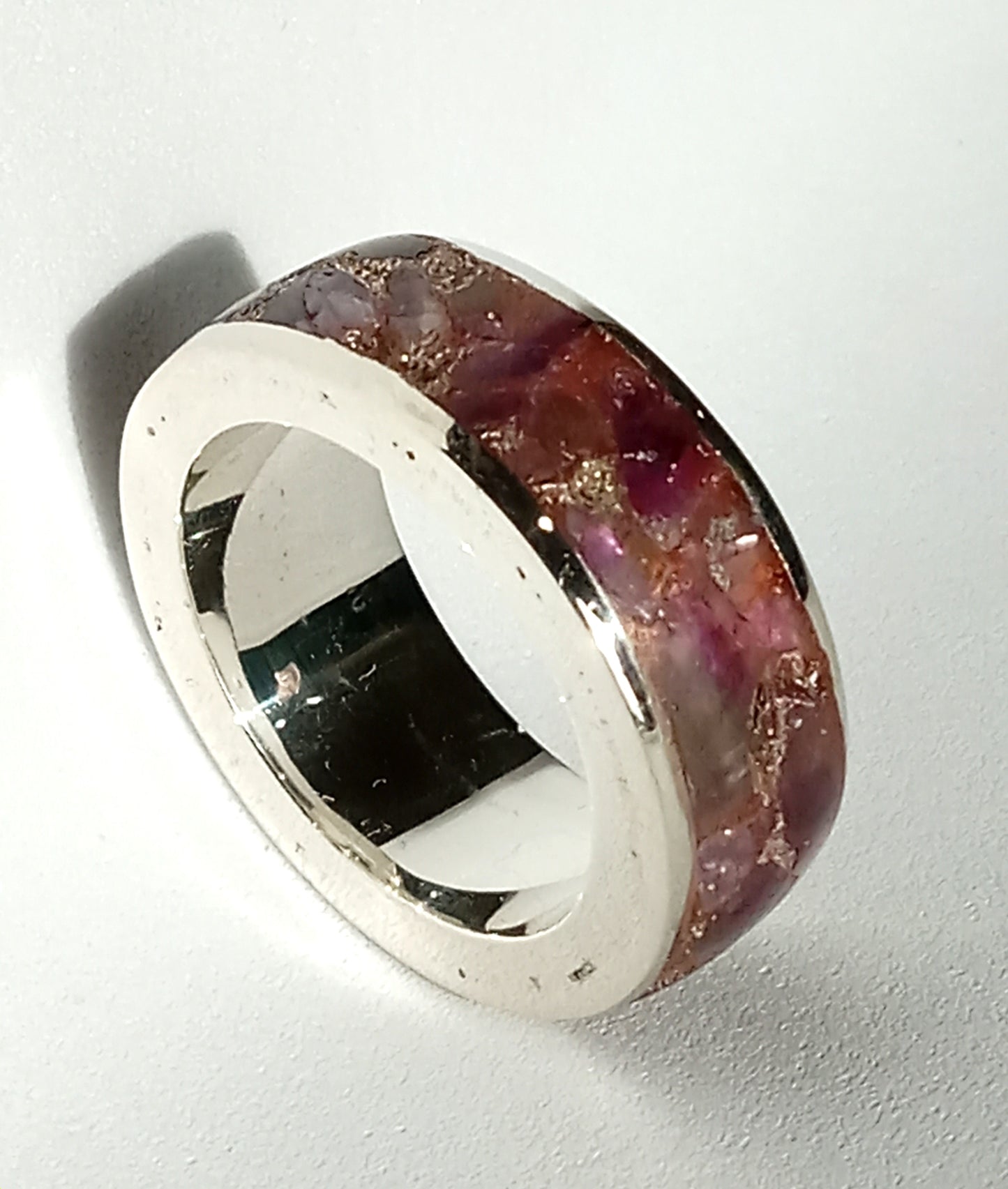 Sterling Silver Inlay Amethyst Men Ring