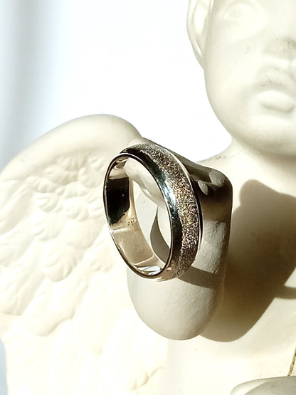 Sterling Silver Textured Men's Ring