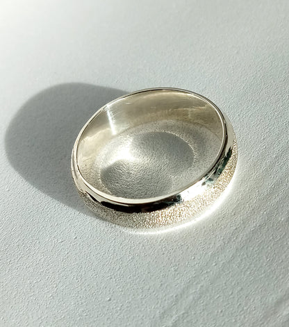 Sterling Silver Textured Men's Ring