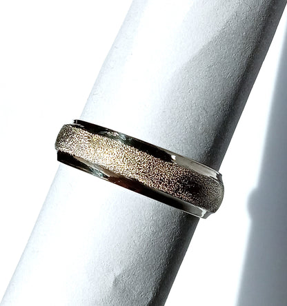 Sterling Silver Textured Men's Ring