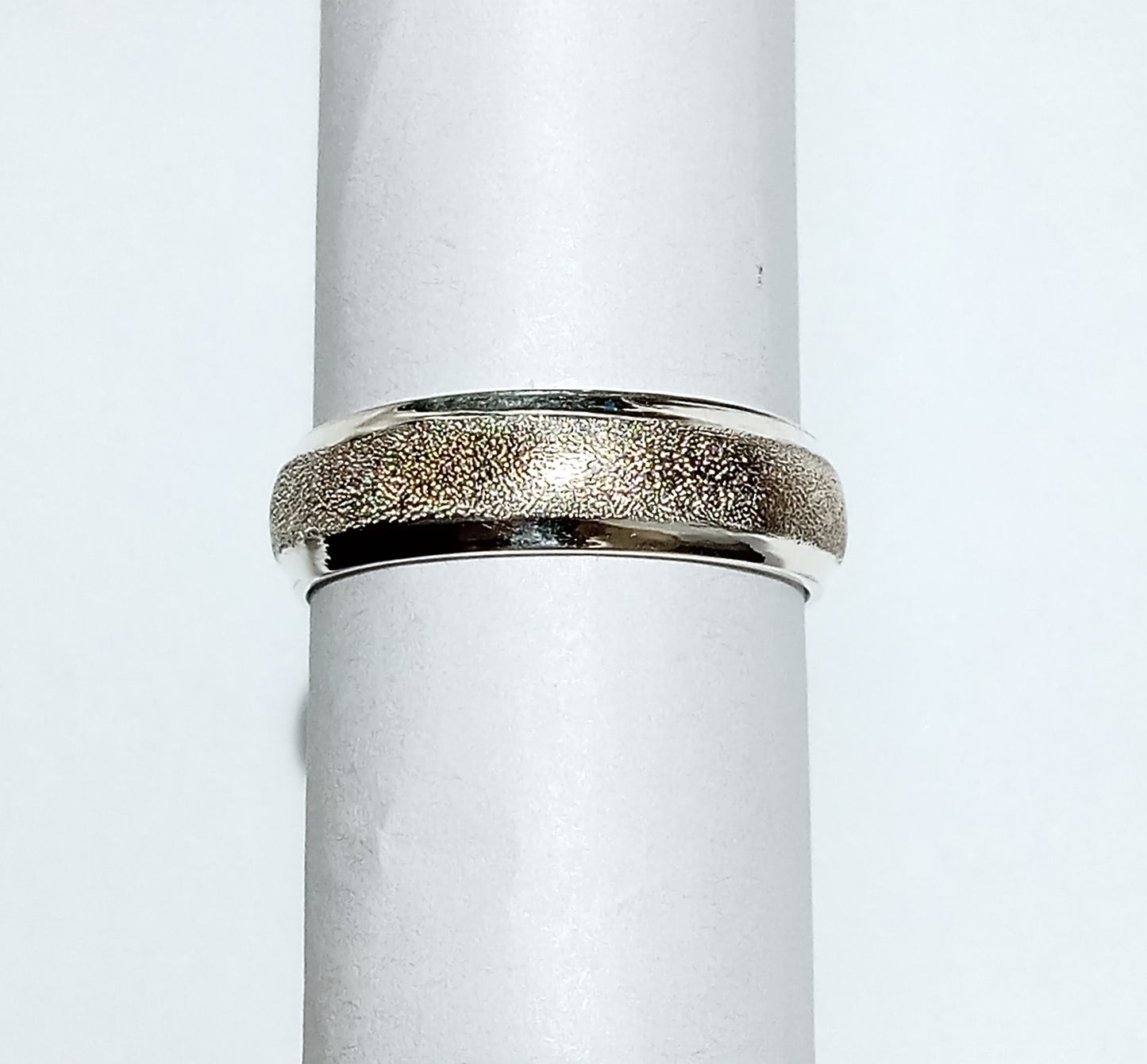 Sterling Silver Textured Men's Ring