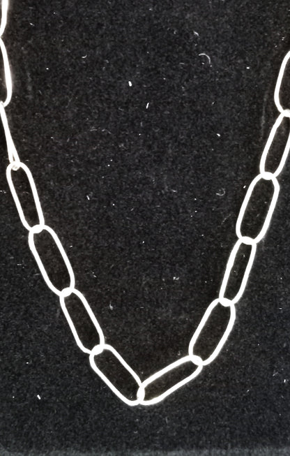 Sterling Silver Handmade 5.0 MM Oval 25" Chain