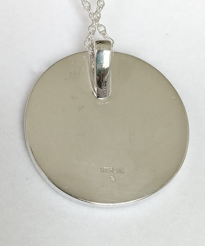 Sterline Silver Sand Cast Pendant and Black Spinel