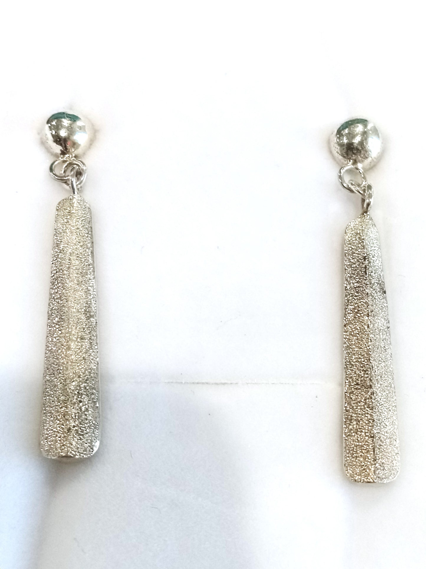 Sterling Silver Hand Textured Ear Rings