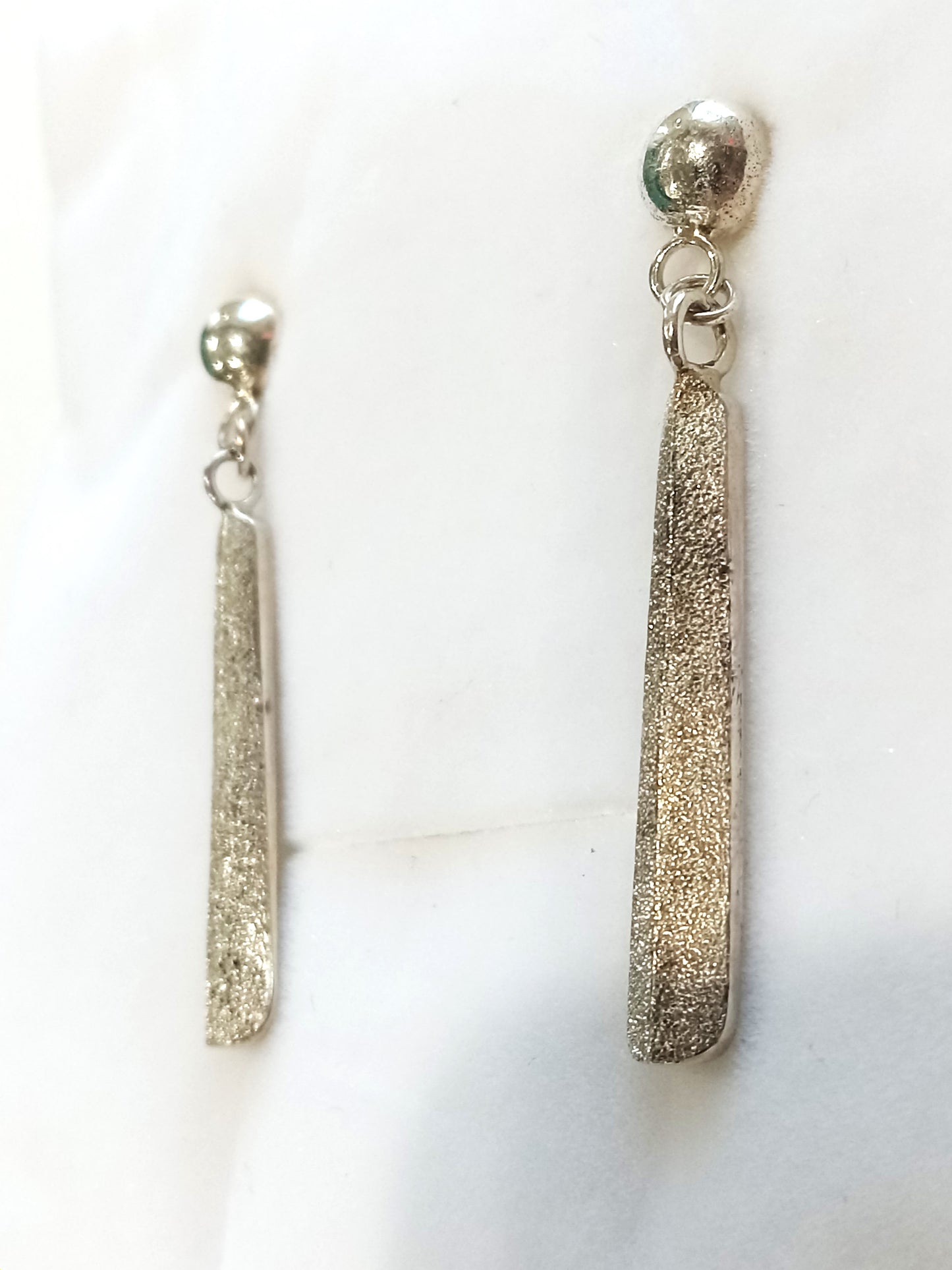 Sterling Silver Hand Textured Ear Rings