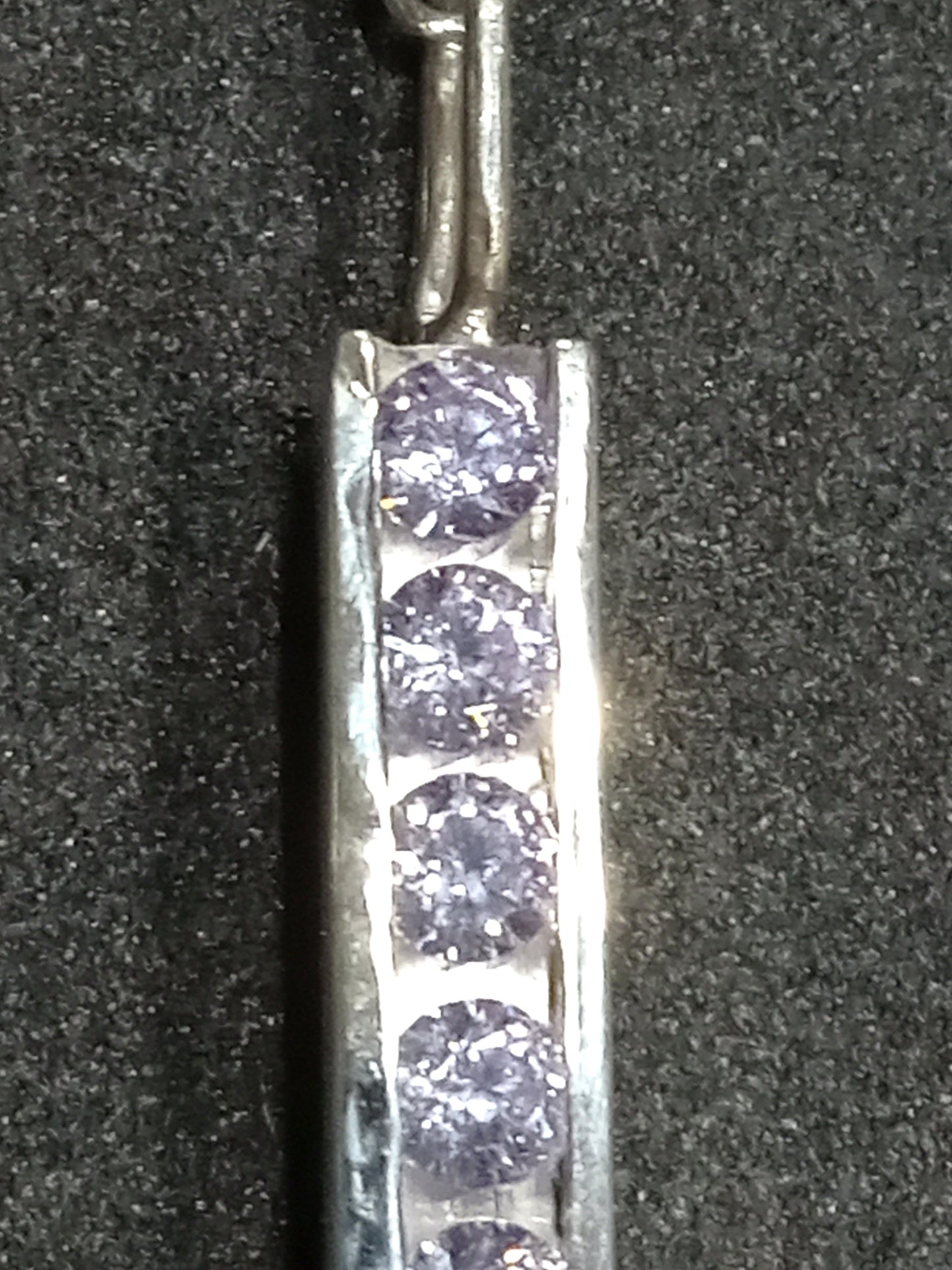 Cubic Zirconia Channel Set Sterling Sliver Earring