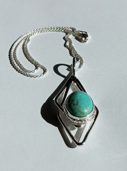 Sterling Silver Turquoise Necklace