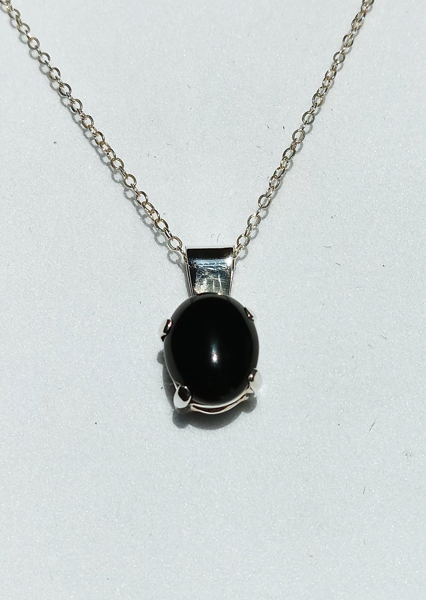 Sterling Silver Black Onyx Necklace