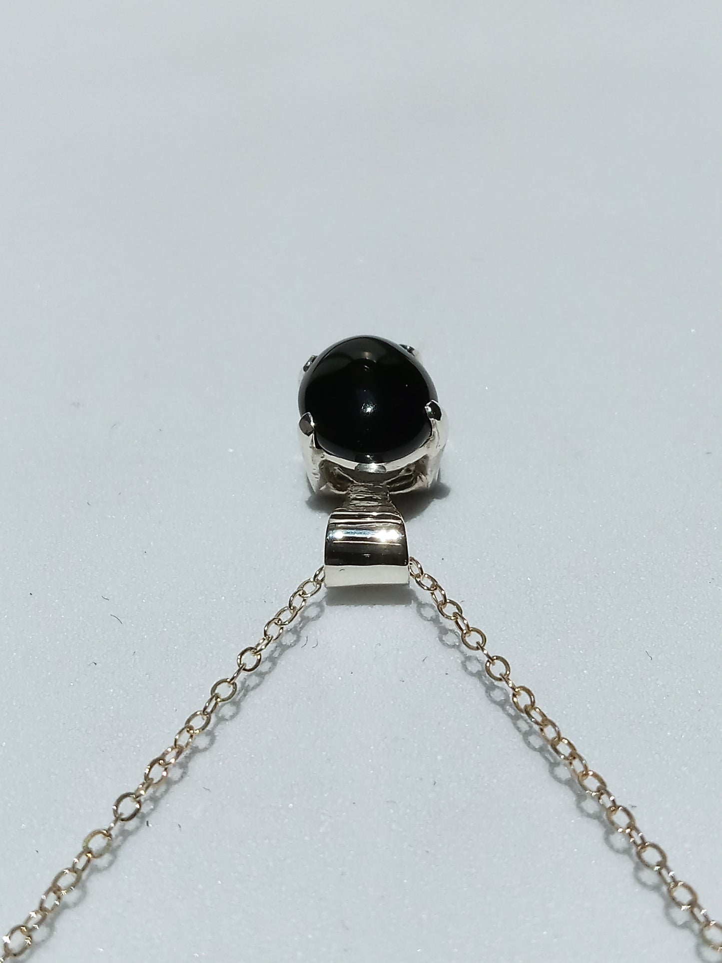 Sterling Silver Black Onyx Necklace