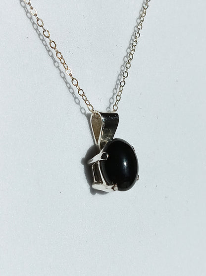 Sterling Silver Black Onyx Necklace