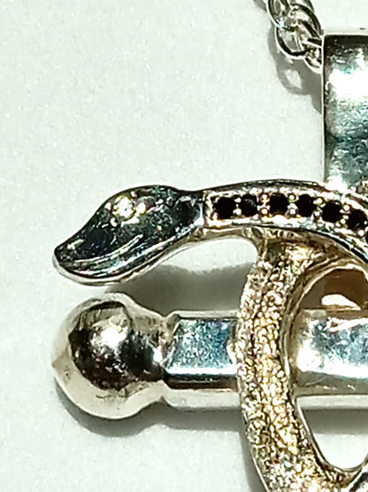 Sterling Silver Double Headed Snake Anchor