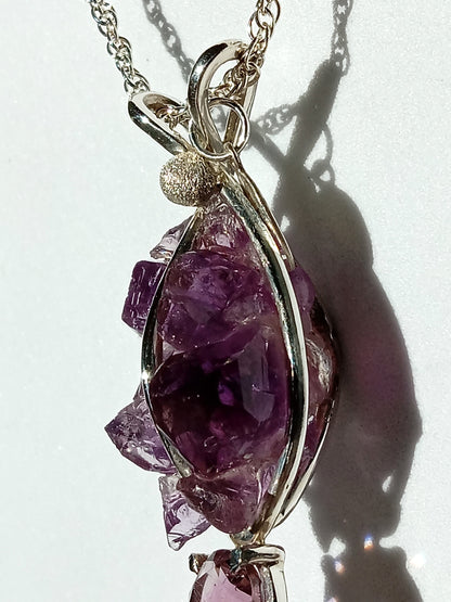 Sterling Silver Amethyst Point Necklace