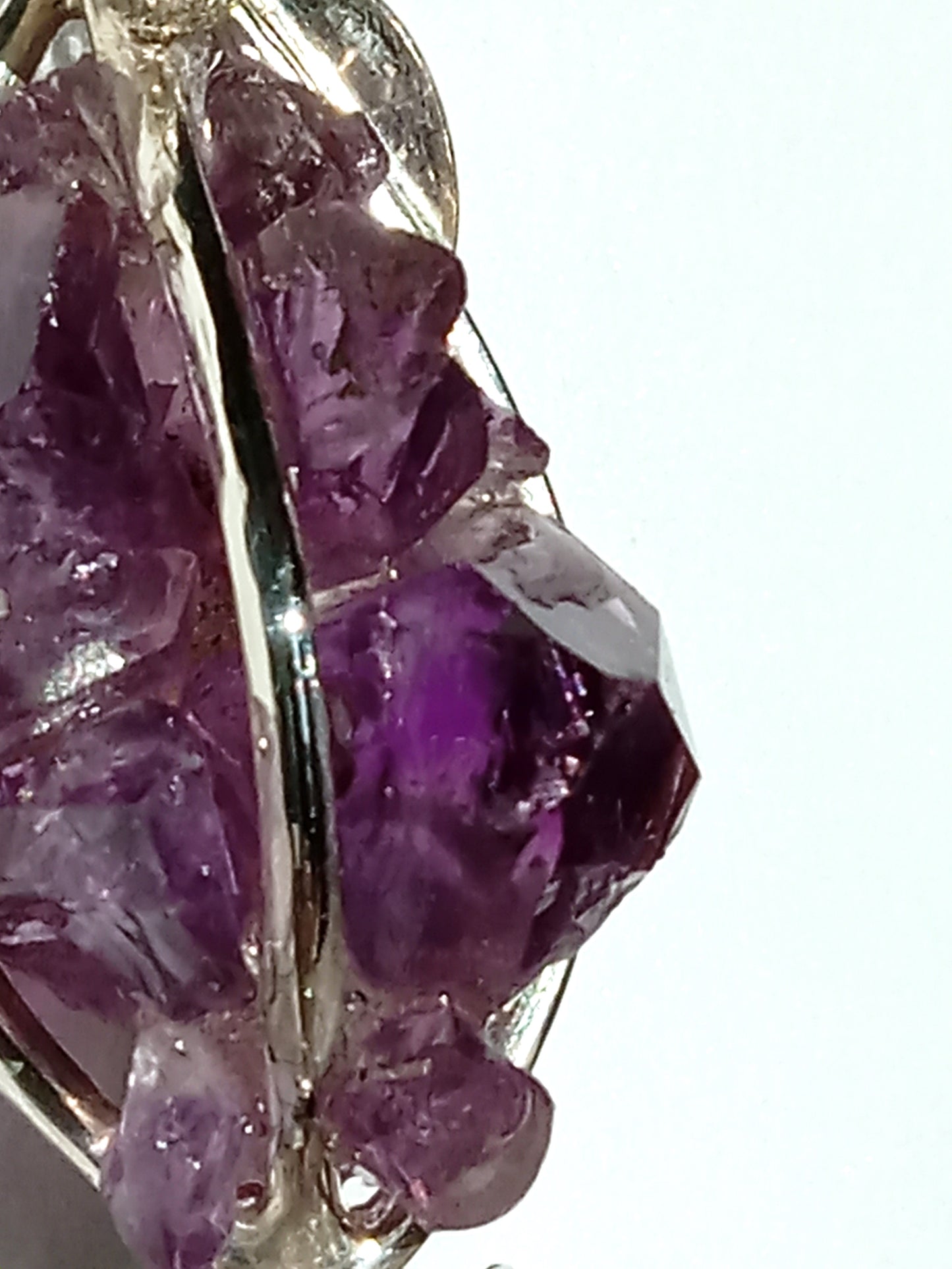 Sterling Silver Amethyst Point Necklace