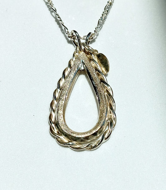 Sterling Silver Textured Necklace