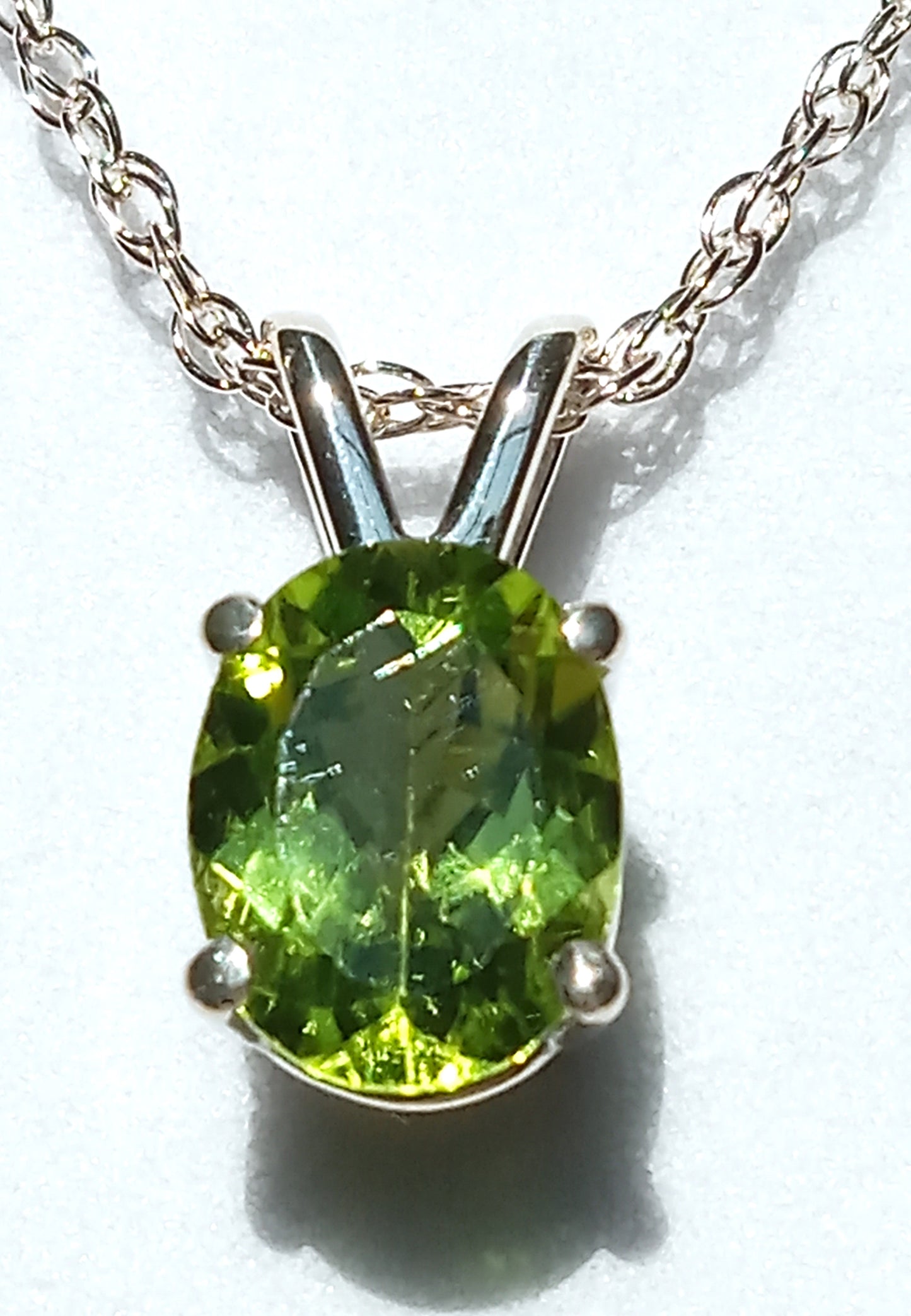 Sterling Silver and Peridot Necklace