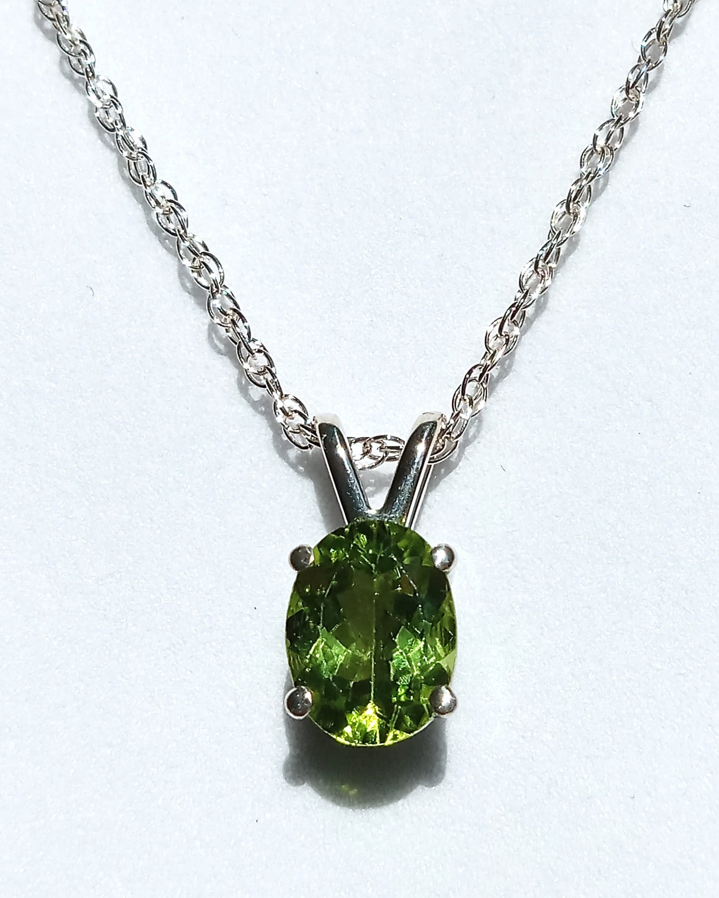 Sterling Silver and Peridot Necklace