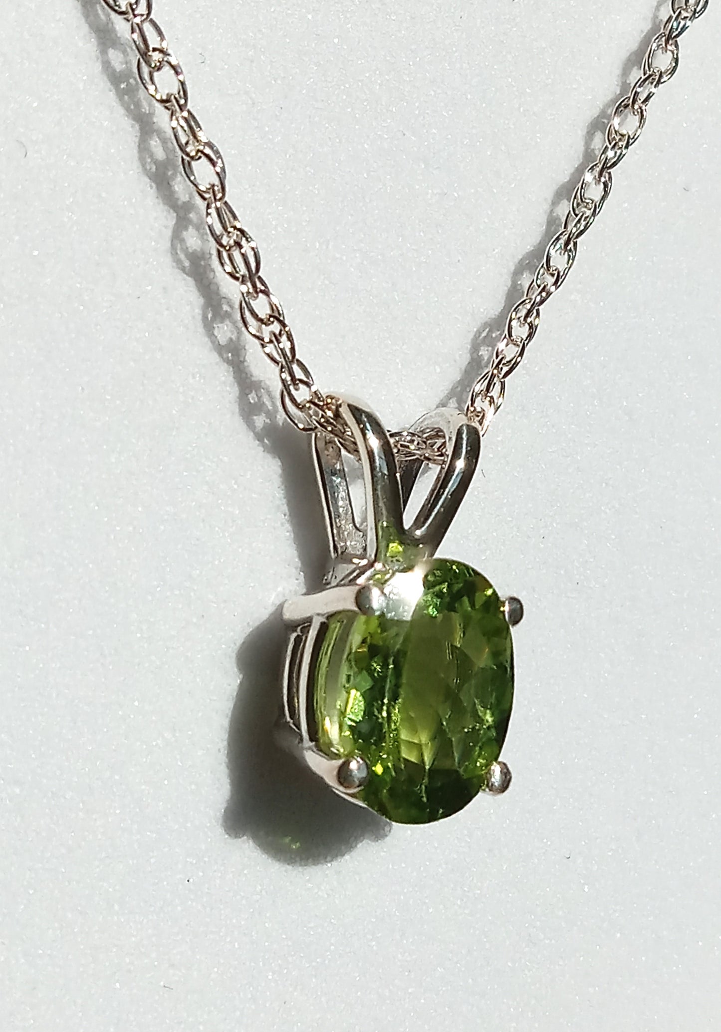 Sterling Silver and Peridot Necklace