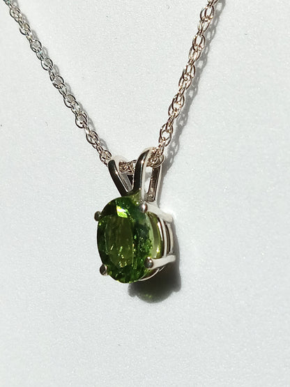 Sterling Silver and Peridot Necklace