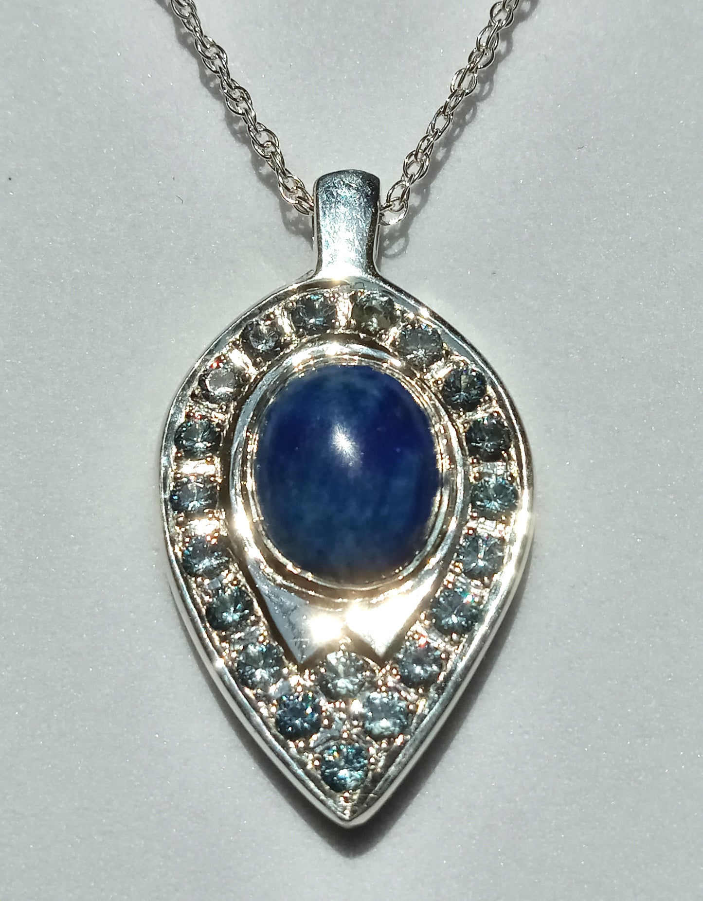 Sterling Silver and Lapis Lazuli Necklace