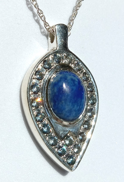 Sterling Silver and Lapis Lazuli Necklace