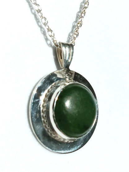 Sterling Silver and Jade Necklace