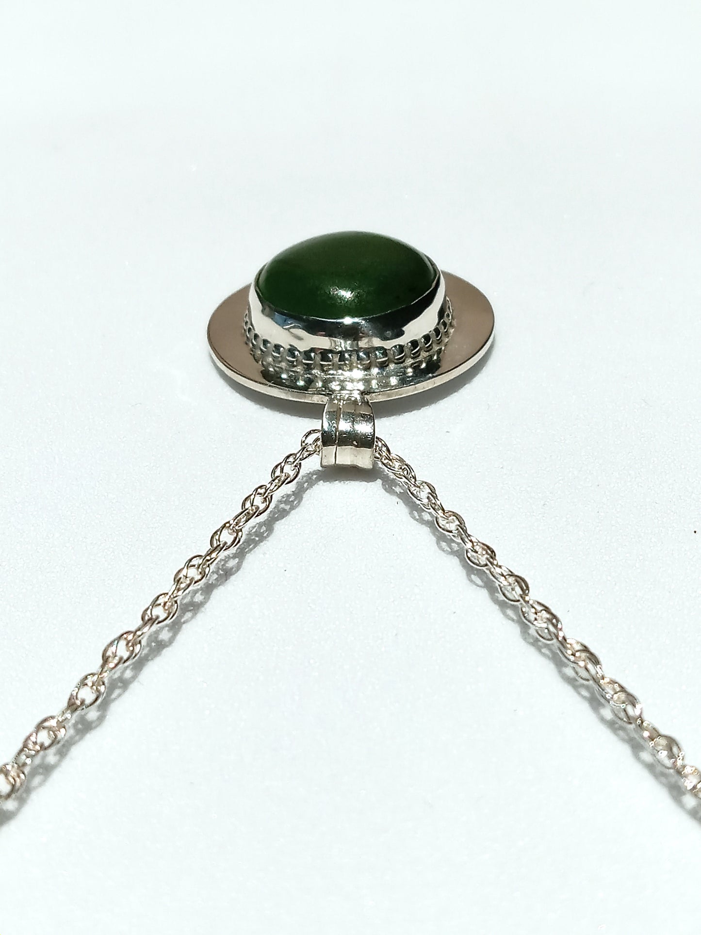 Sterling Silver and Jade Necklace