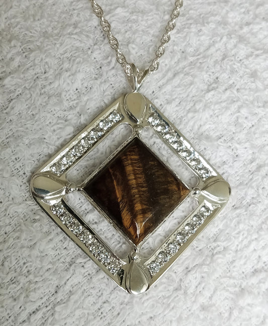 Sterling Silver Tiger Eye Pendant