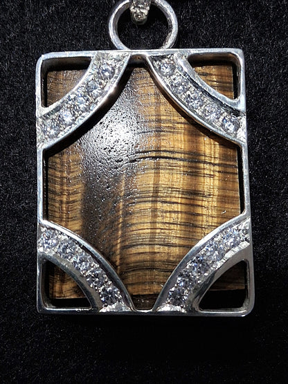 Sterling Silver Tiger Eye Pendant