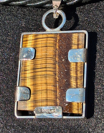 Sterling Silver Tiger Eye Pendant