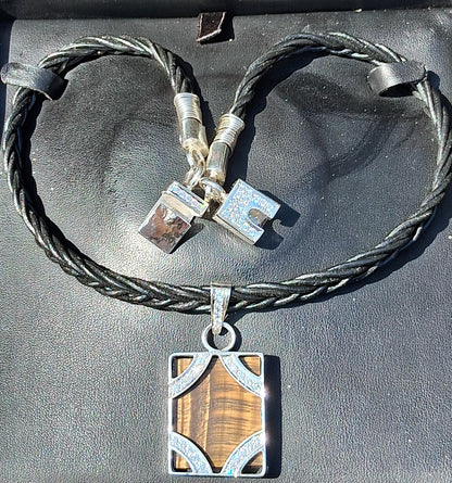 Sterling Silver Tiger Eye Pendant