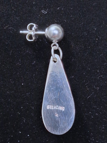 Sterline Silver Moonstone and Peridot Pendant and Earring Set