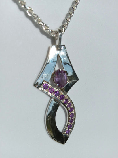 Sterling Silver Amethyst Necklace